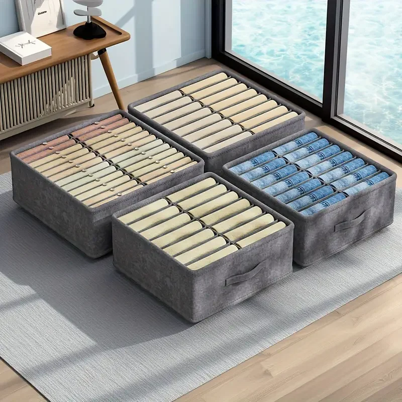 1PC Wardrobe Clothes Storage Organizer Pants Sweater T-Shirt Storage Box Cabinet Drawer Organizer Jeans Storage Box thumbnail 6