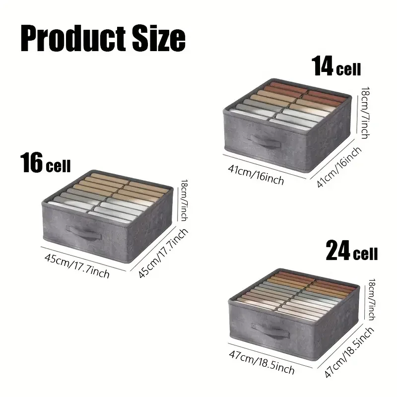 1PC Wardrobe Clothes Storage Organizer Pants Sweater T-Shirt Storage Box Cabinet Drawer Organizer Jeans Storage Box thumbnail 2