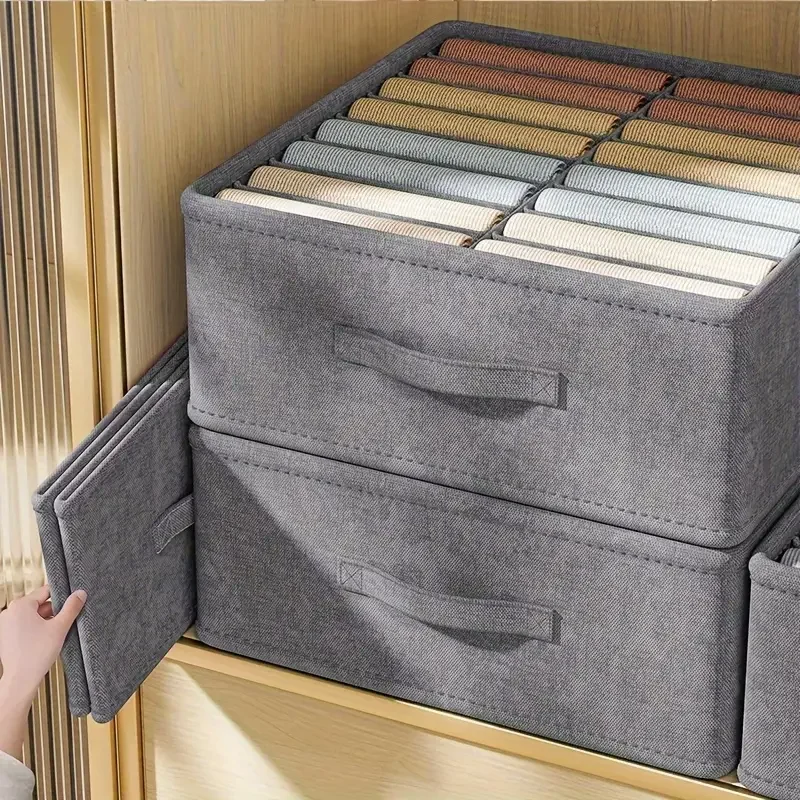 1PC Wardrobe Clothes Storage Organizer Pants Sweater T-Shirt Storage Box Cabinet Drawer Organizer Jeans Storage Box thumbnail 4