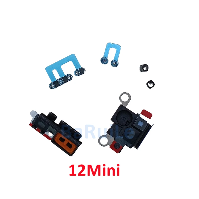 BaRuiLe 5sets Full Set LoudSpeaker Mic Mesh for iPhone 11 12 13 14 Pro Max Anti Dust Net Grill Glue Sticker thumbnail 3