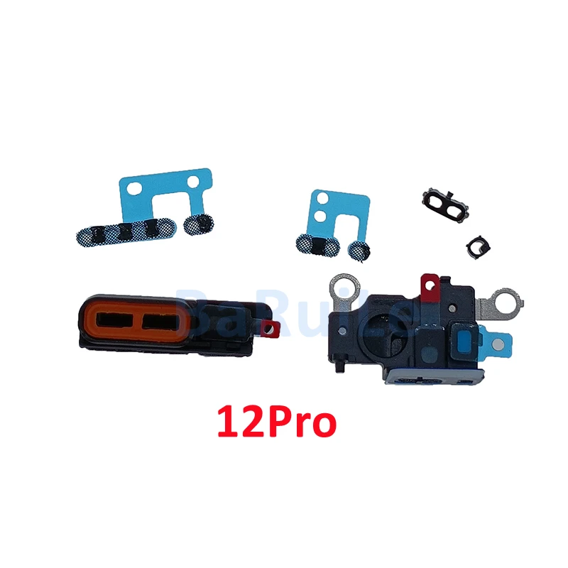 BaRuiLe 5sets Full Set LoudSpeaker Mic Mesh for iPhone 11 12 13 14 Pro Max Anti Dust Net Grill Glue Sticker thumbnail 5