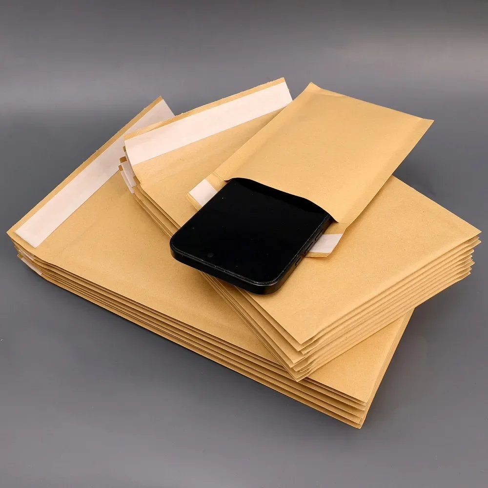4Sizes 10-40PCS Bubble Envelope Courier Storage Bags Kraft Bubble Envelopes Paper Packaging Bags Padded Mailers Shipping Package thumbnail 4