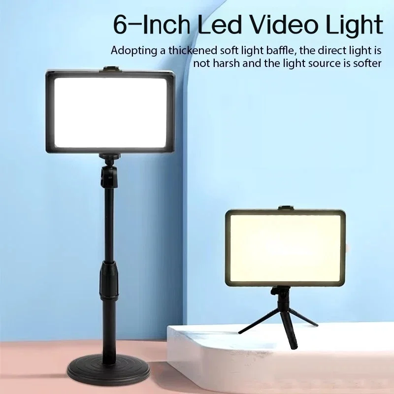 6 Inch 3000K-6000K LED Photography Video Light Panel Lighting Photo Studio Lamp Kit For Shoot Live Streaming RGB Filter