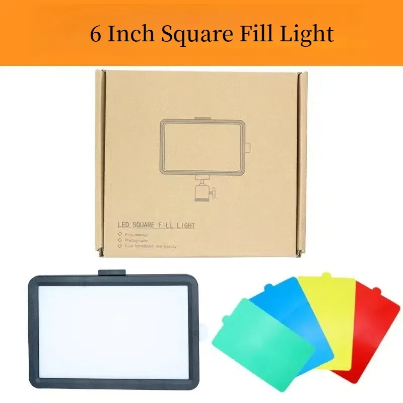 6 Inch 3000K-6000K LED Photography Video Light Panel Lighting Photo Studio Lamp Kit For Shoot Live Streaming RGB Filter thumbnail 3