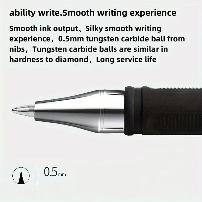 5/10/20pcs Quick-Drying Gel Pens, 0.5mm Fine Tip, Black Ink - Ideal Choice for Office and School clea For school office use only thumbnail 5