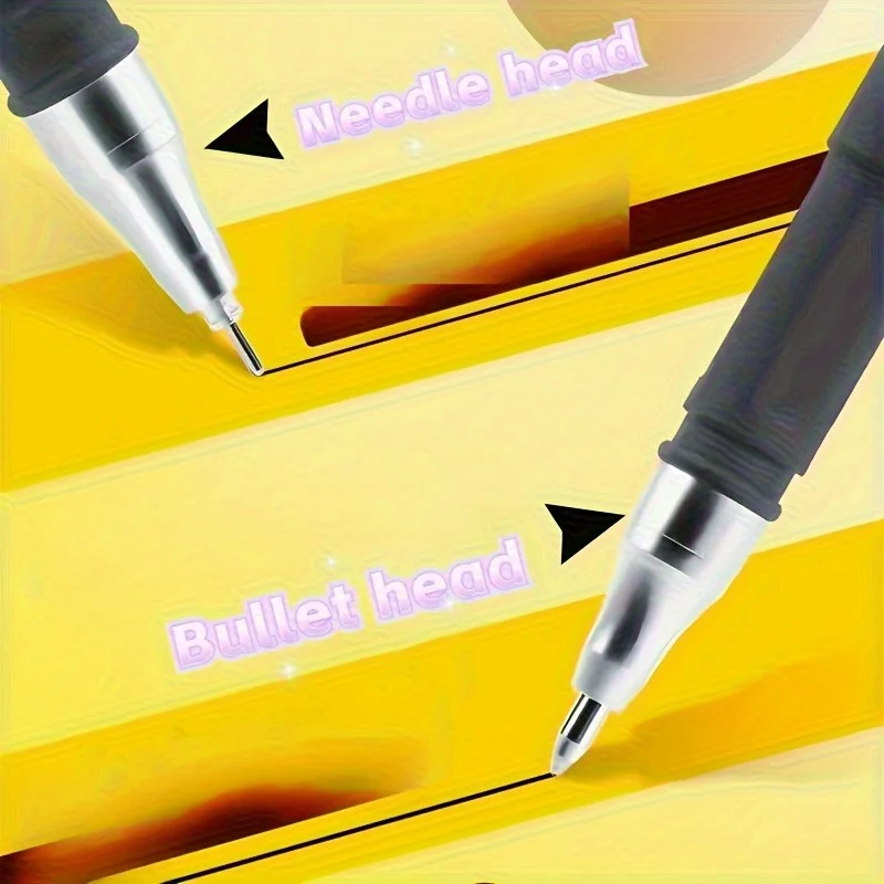5/10/20pcs Quick-Drying Gel Pens, 0.5mm Fine Tip, Black Ink - Ideal Choice for Office and School clea For school office use only thumbnail 3