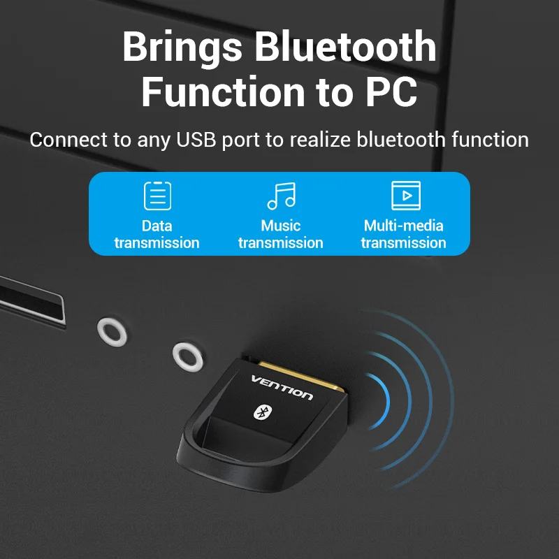 Vention USB Bluetooth 5.0 Adapter Wireless for PC Windows 7/8/8.1/10/11 Bluetooth Receiver & Transmitter For Speaker Earbuds thumbnail 3
