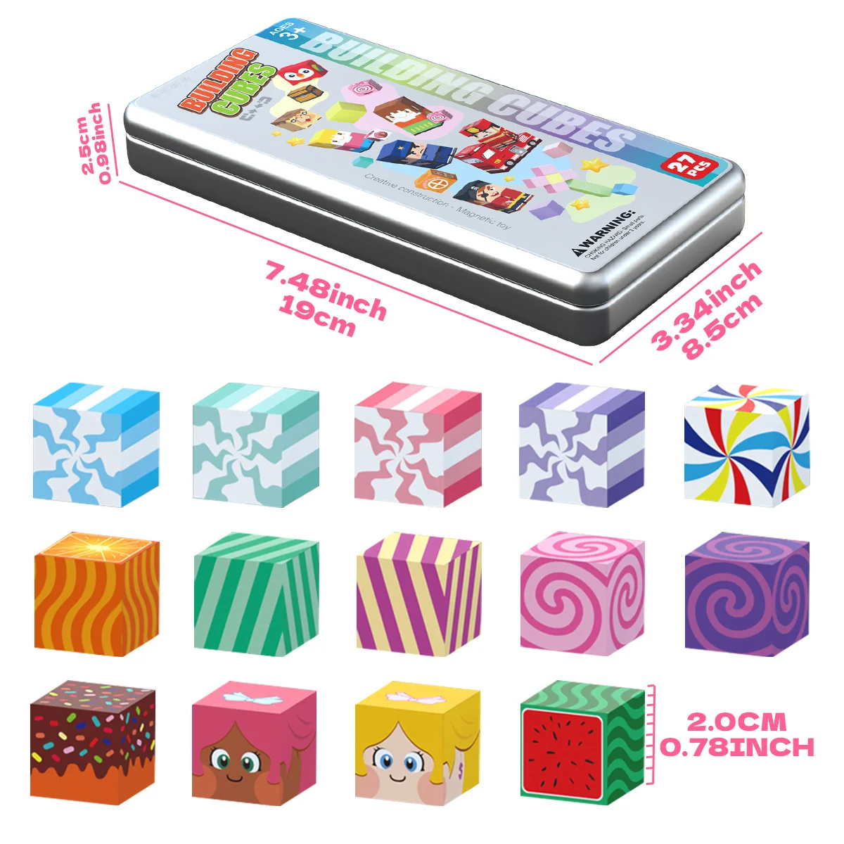 27PCS Candy Castle Magnetic Building Blocks, Magnetic Tiles Building Blocks Boys & Girls Toys, Ideal Christmas Halloween Gifts thumbnail 2