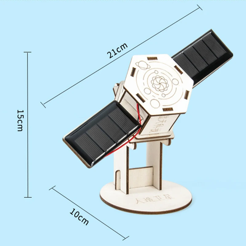 DIY Solar Satellite Artificial Assembly Kid Student Science Education Scientific Training Experimental Equipment Steam Toys thumbnail 3