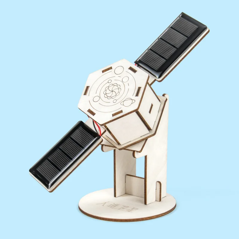DIY Solar Satellite Artificial Assembly Kid Student Science Education Scientific Training Experimental Equipment Steam Toys thumbnail 5