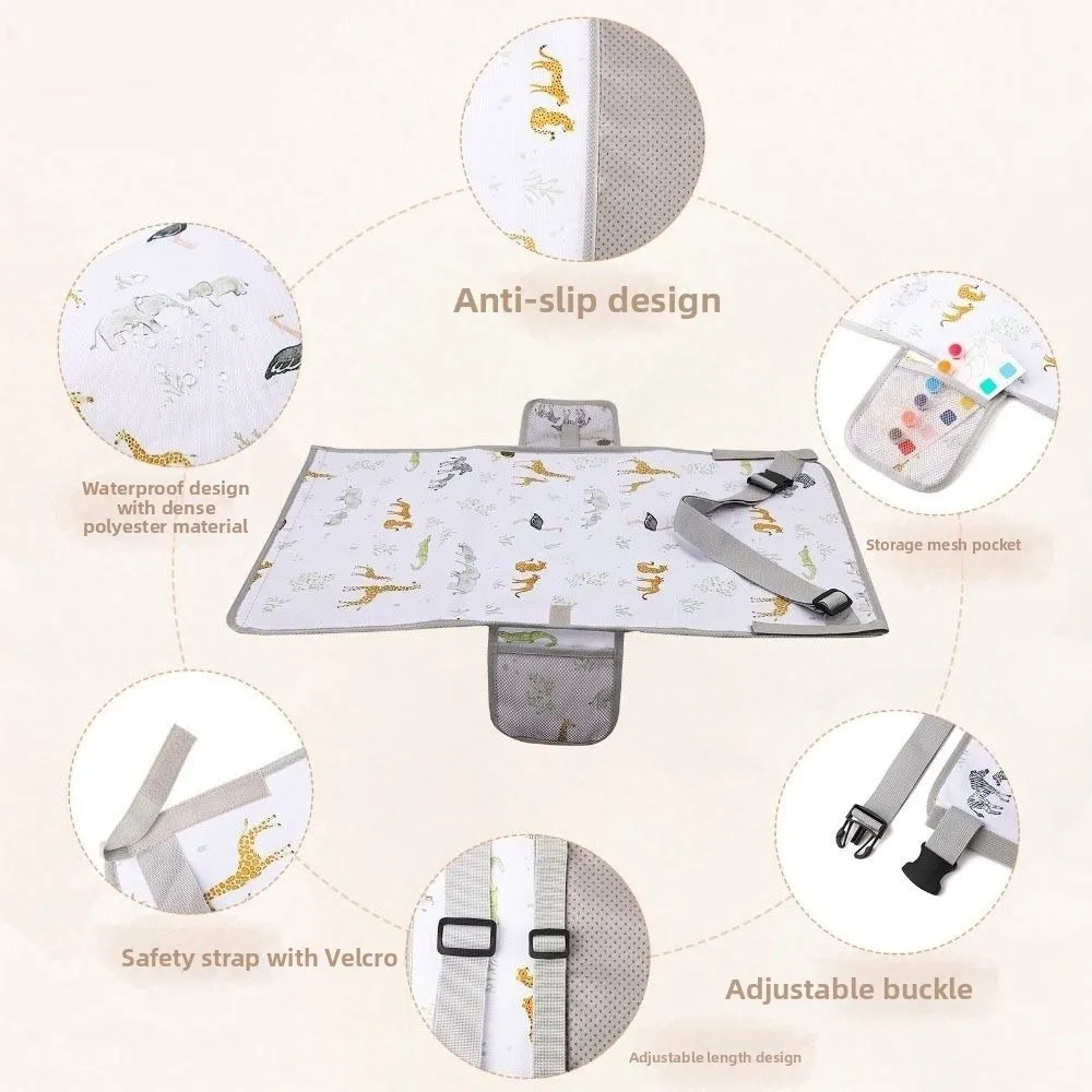 Breathable Kids Airplane Bed Comfort Design Portable Foot Rest Hammock Anti-Slip Design with Side Pocket Airplane Footrest thumbnail 2