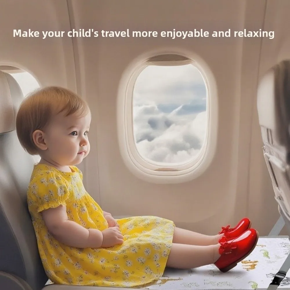 Breathable Kids Airplane Bed Comfort Design Portable Foot Rest Hammock Anti-Slip Design with Side Pocket Airplane Footrest thumbnail 4
