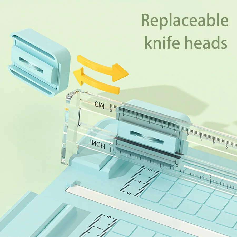 4 in 1 two-way paper cutter, manual office paper cutter, send 4 cutter heads,design for schools, offices and homes thumbnail 4