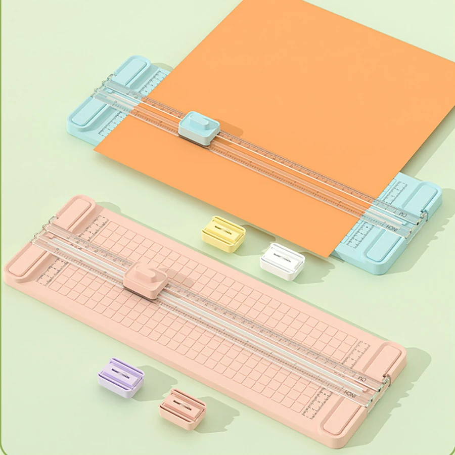 4 in 1 two-way paper cutter, manual office paper cutter, send 4 cutter heads,design for schools, offices and homes thumbnail 2