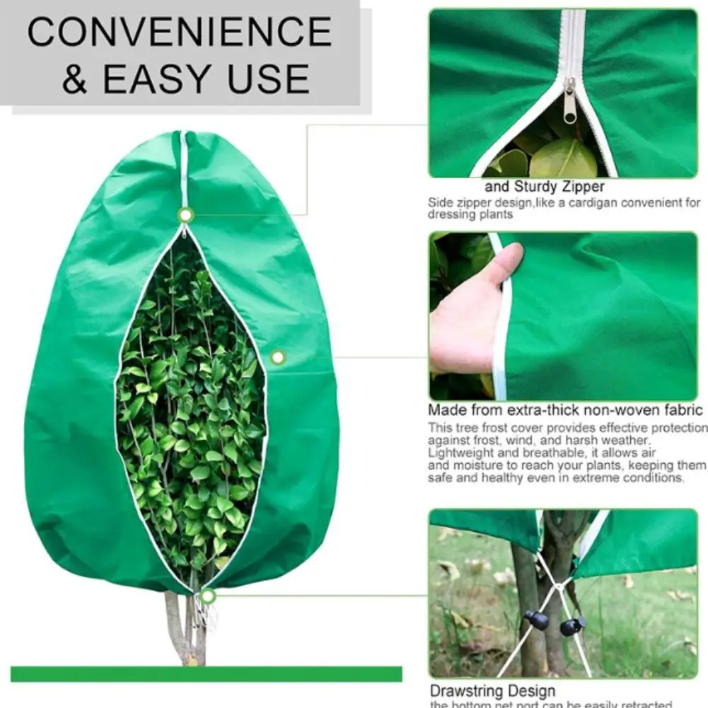Winter Plant Cover with Drawstring Easy to Use, Thick Fabric Frost Protection for Outdoor Garden Plants Anti-Freeze thumbnail 5