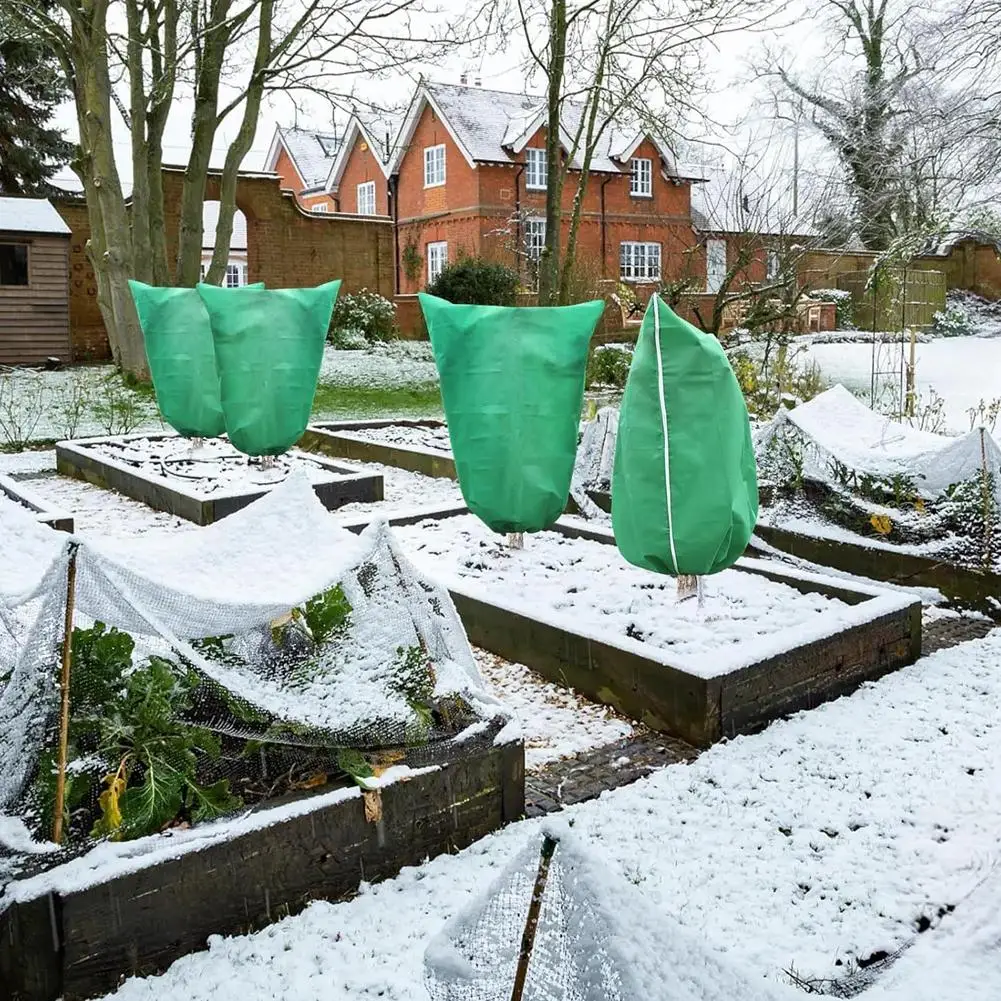 Winter Plant Cover with Drawstring Easy to Use, Thick Fabric Frost Protection for Outdoor Garden Plants Anti-Freeze thumbnail 4