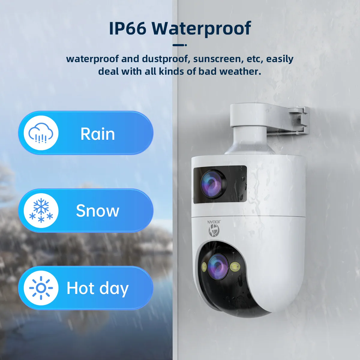 Jooan 4K 8MP Dual Lens Dual Screen IP Camera Wifi Outdoor PTZ Camera AI Auto Tracking CCTV camera Audio Video Surveillance thumbnail 6