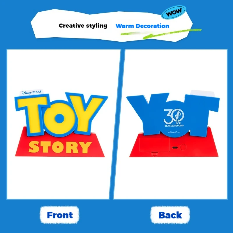 New Disney Toy Story 3d Logo Night Light Led Luminous Ornament Desktop Decoration Character Model Cartoon Party Birthday Gift thumbnail 4