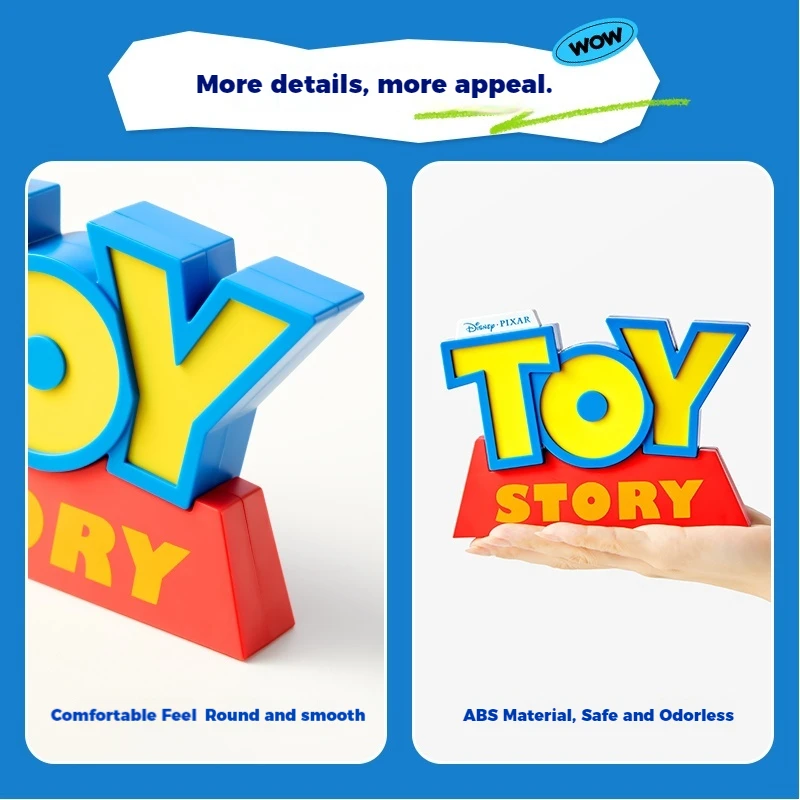 New Disney Toy Story 3d Logo Night Light Led Luminous Ornament Desktop Decoration Character Model Cartoon Party Birthday Gift thumbnail 5