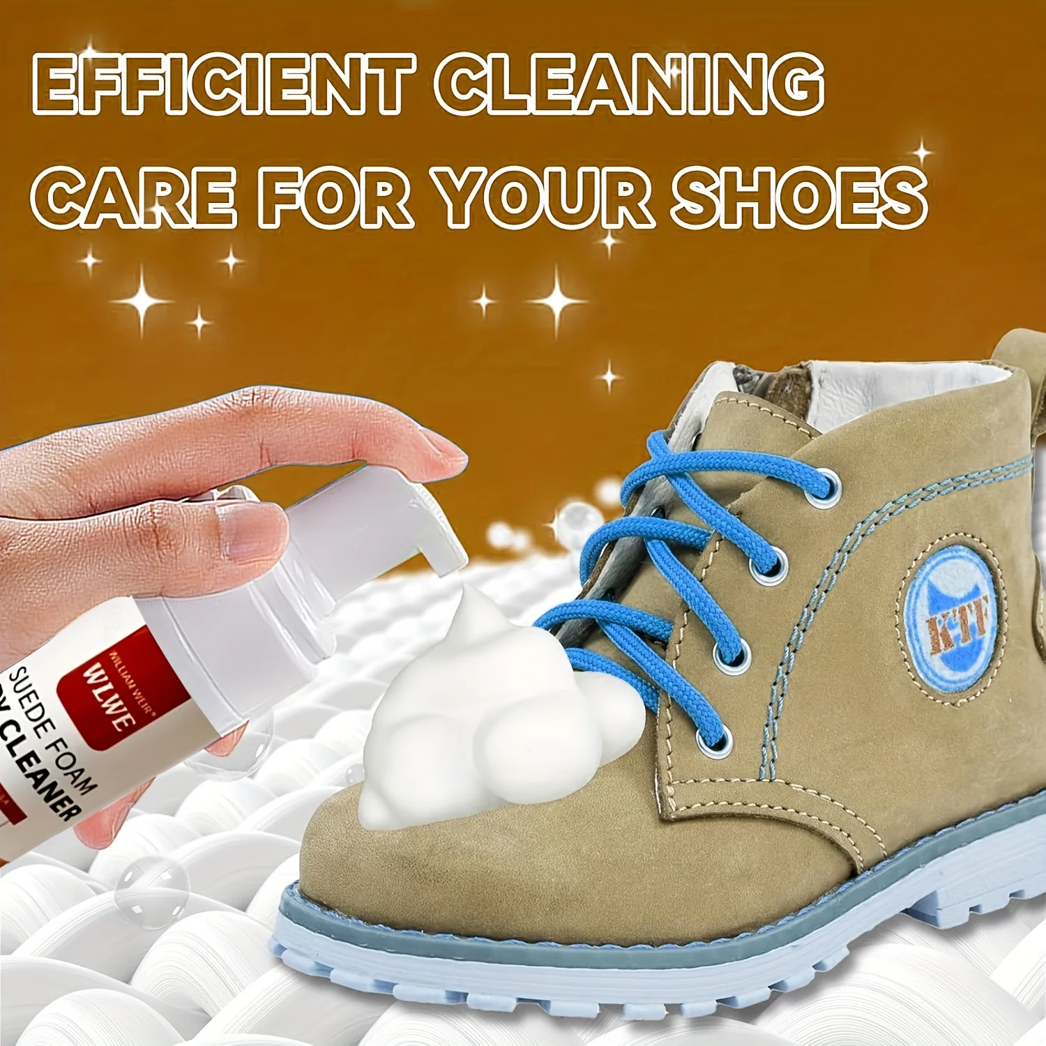 Foam Cleaner Suede And Cowhide Shoe Care Kit Residue-Free Formula For Snow Boots Knit Shoes Canvas Sneakers Sports Shoe Cleaner thumbnail 2