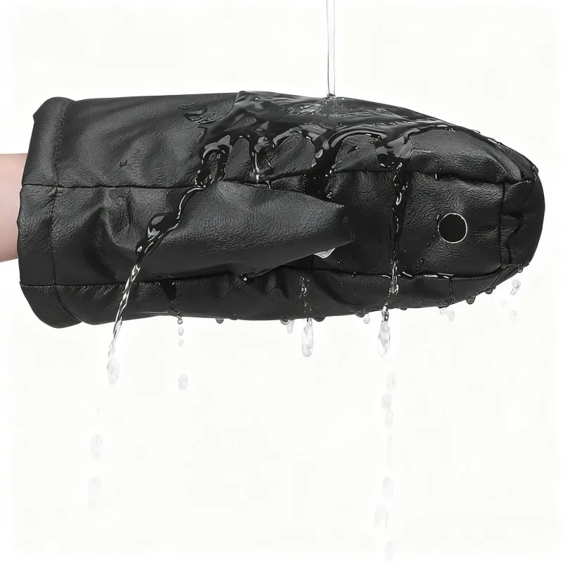 Winter Motorcycle Handlebar Muffs Waterproof Cold Weather Hand Warmers Gloves Cover Protection Windproof Riding Gear thumbnail 3