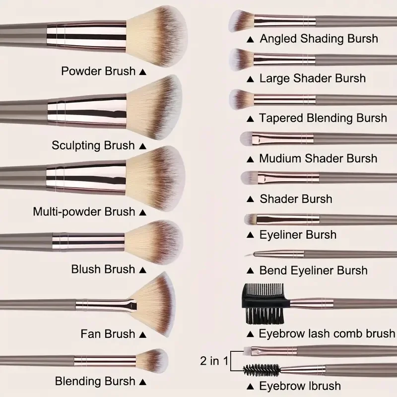 3-20Pcs Premium Makeup Brushes Set Soft Fluffy Beauty Cosmetic Foundation Makeup Brush Eyeshadow Blush Kabuki Make Up Tools thumbnail 2