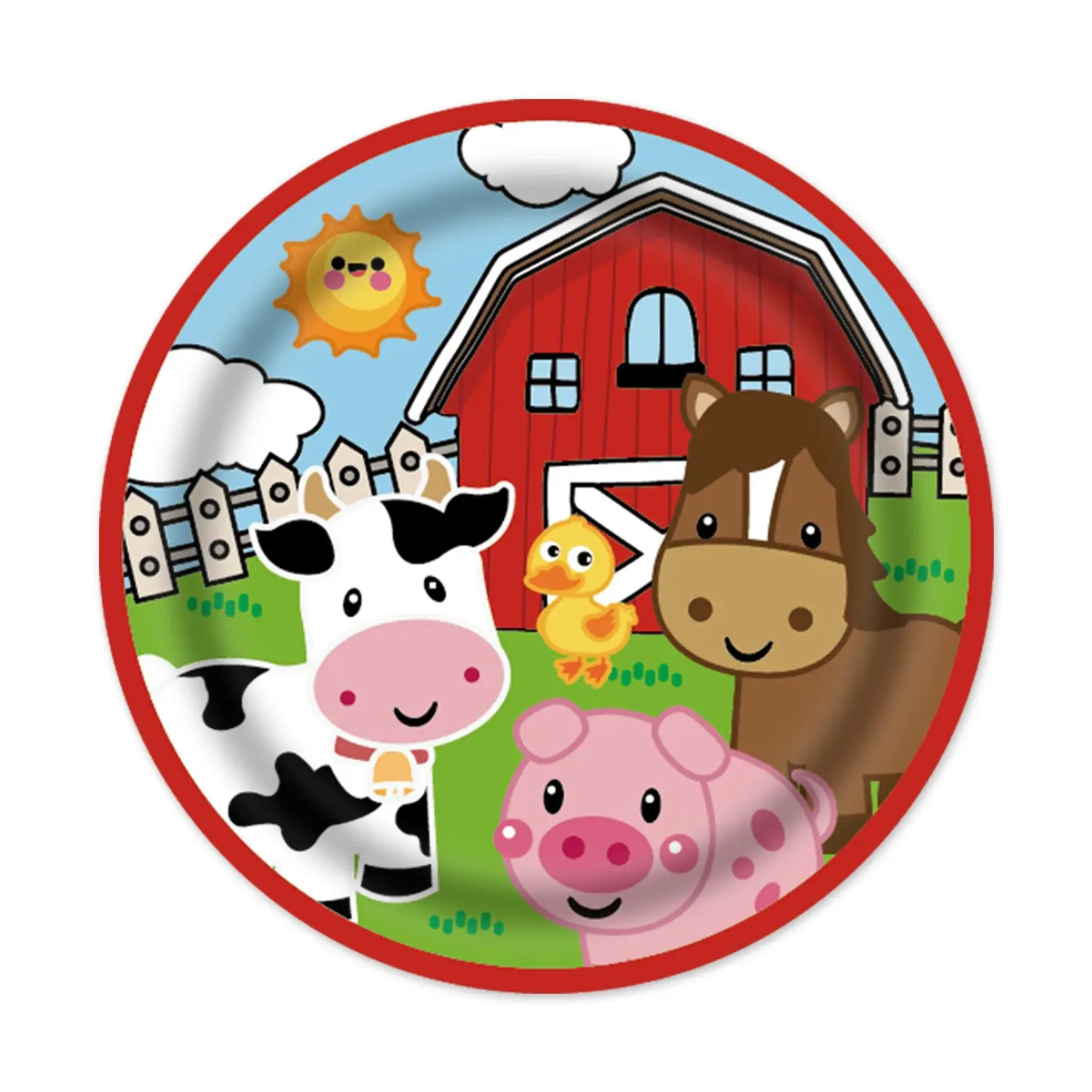 Farm Animals Theme kids birthday party supplies paper cup plate napkin tablecloth for kids baby shower decorations Gifts thumbnail 2