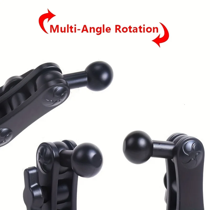 Aluminum 17mm Ball Mount Extension Adapter, Rotation Extension Rod For Car Air Vent Dashboard Phone Holder thumbnail 5