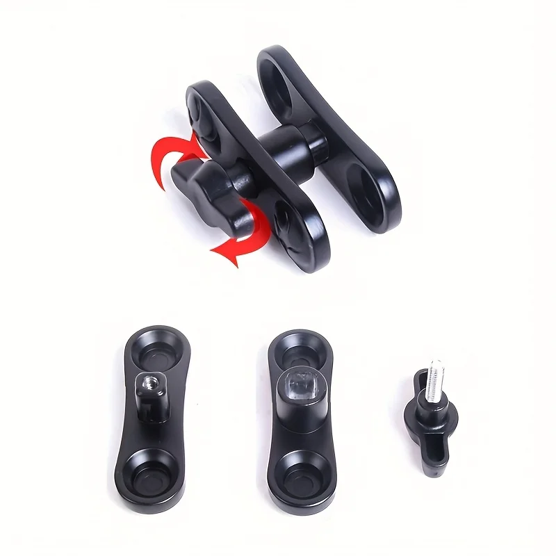 Aluminum 17mm Ball Mount Extension Adapter, Rotation Extension Rod For Car Air Vent Dashboard Phone Holder thumbnail 3