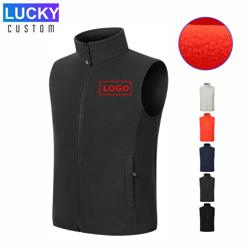 Custom Printing Logo Fashion Men Casual Jacket Fashionable Warm Down Vest loose Fit Sleeveless Thicken Stand Collar Vest Jacket