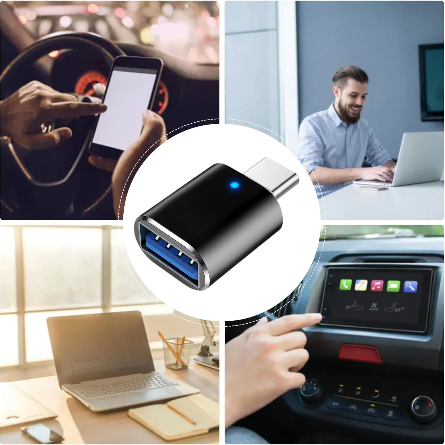 8-piece adapter set, usb female to Type-C male adapter, USB-C to usb converter, micro USB to USB-C connector USB-C to micro male thumbnail 3