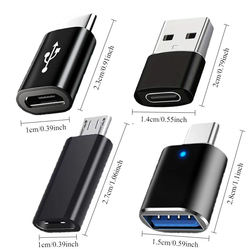 8-piece adapter set, usb female to Type-C male adapter, USB-C to usb converter, micro USB to USB-C connector USB-C to micro male thumbnail 2