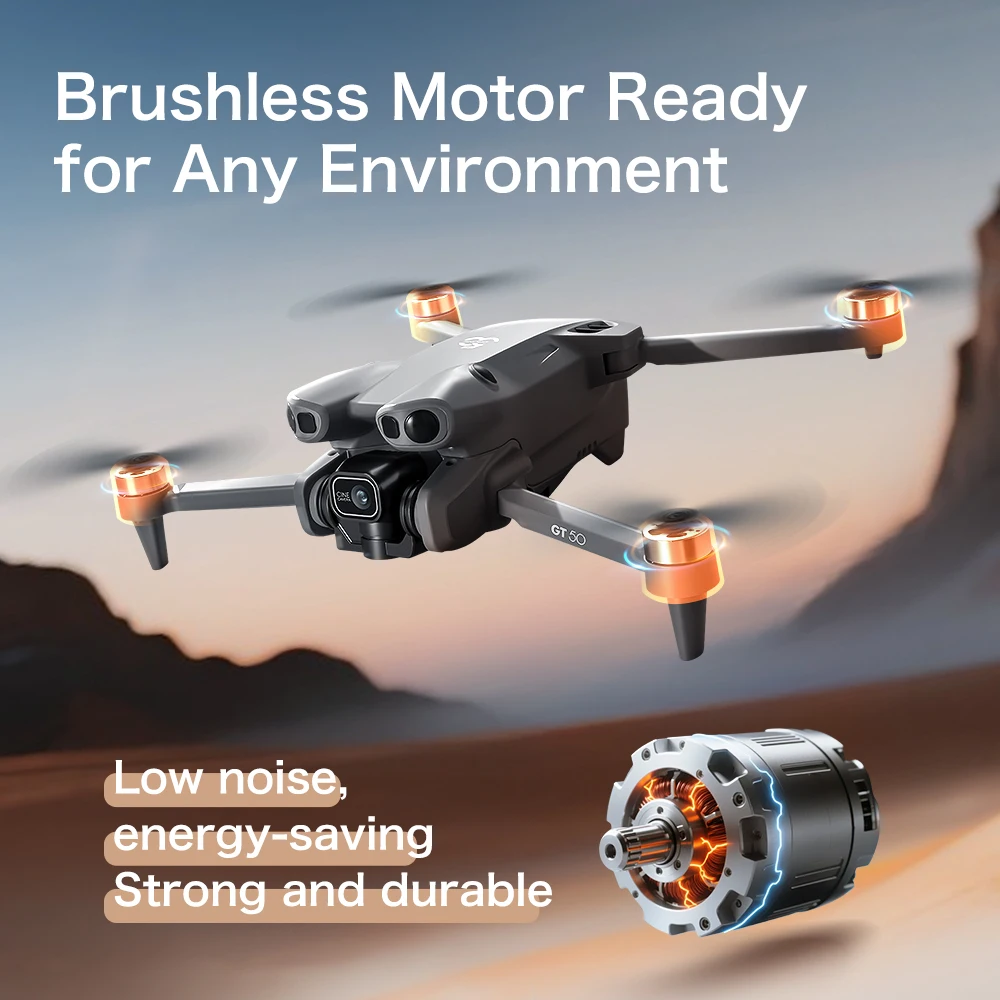 Lenovo Original GT50 Drone 8K HD Dual Camer With Photoable screen RC Brushless Motors Obstacle Avoidance Foldable Quadcopter toy thumbnail 3