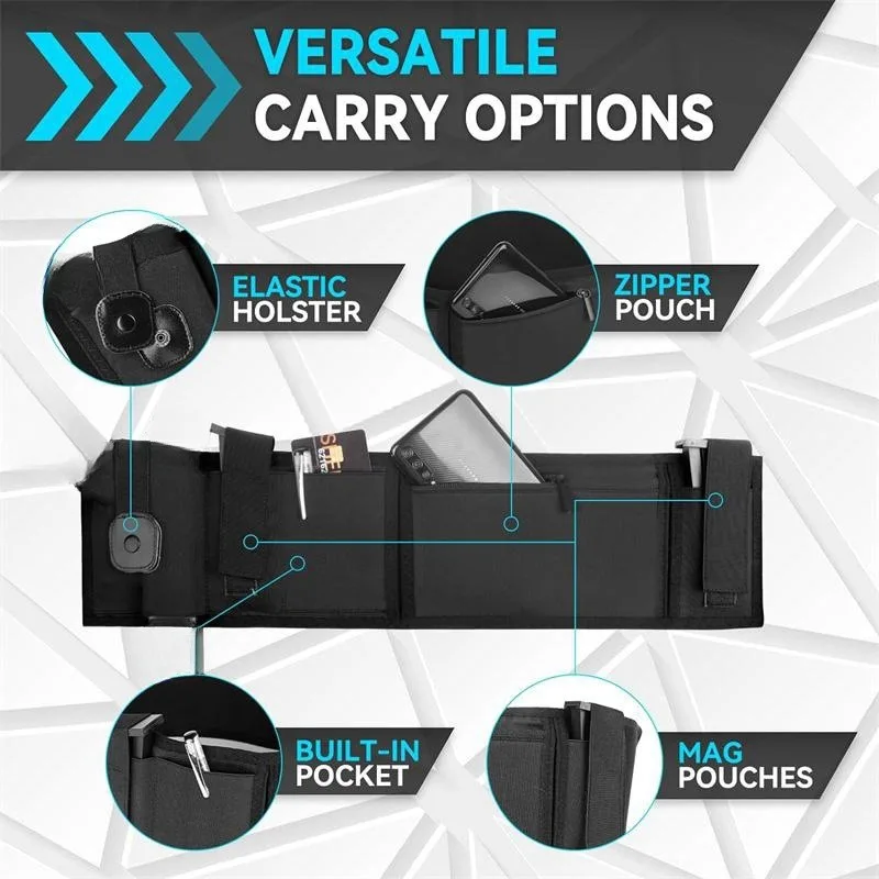 Belly Band Gun Holster Concealed Carry Waist Band Pistol Holster Pouch Magazine Holder Belt EDC Organizer for Outdoor Hunting thumbnail 2