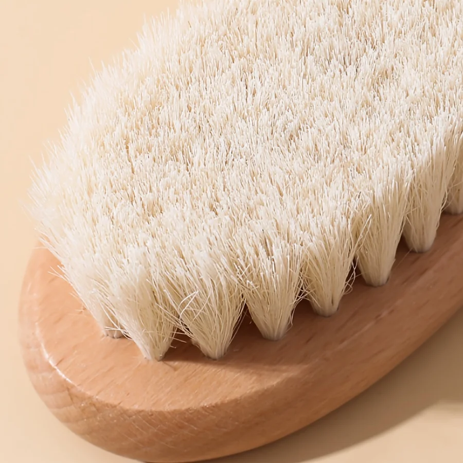6pcs baby care set - Newborn scalp cleaning soft brush, beechwood bath massage comb, air cushion comb, nail clipper, nail cutter thumbnail 3