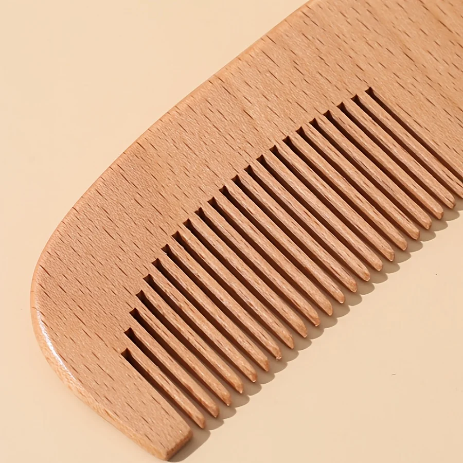 6pcs baby care set - Newborn scalp cleaning soft brush, beechwood bath massage comb, air cushion comb, nail clipper, nail cutter thumbnail 4