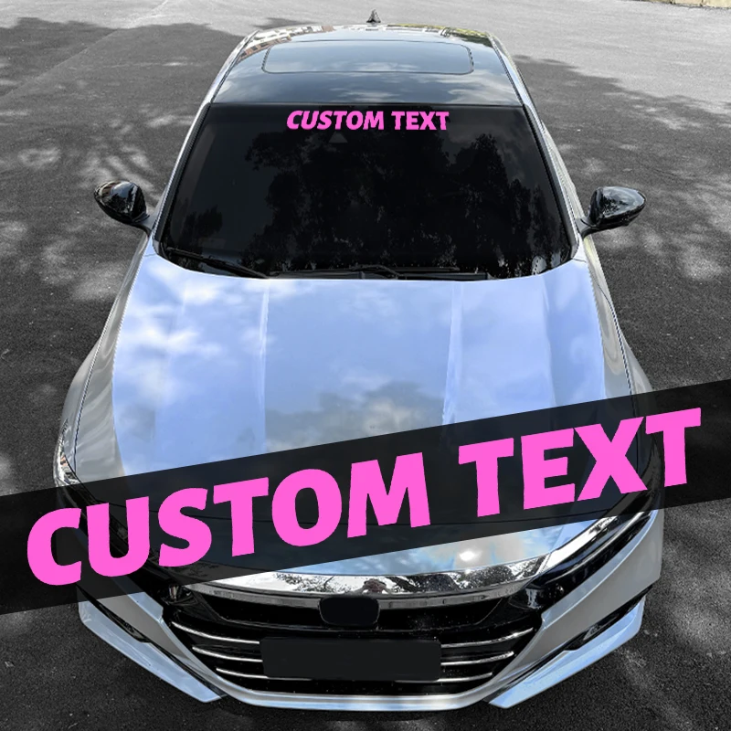 1PC Custom Only Text Car Stickers Front Banner Windshield Waterproof Personalized DIY Vehicle Boat Self-Adhesive Vinyl Decals thumbnail 5