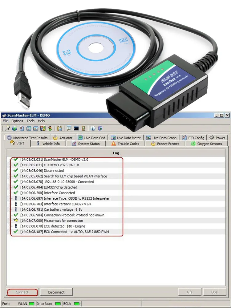 Elm327 USB V1.4 OBD2 Diagnostic Cable with Original Chip FT232RL 25K80 Chip OBD External Equipment For Ducati Motorcycles thumbnail 2