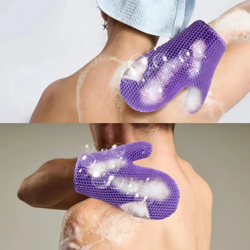New Honeycomb TPU Exfoliating Shower Glove - Quick-Drying Body Scrubber Sponge for Bathroom thumbnail 3