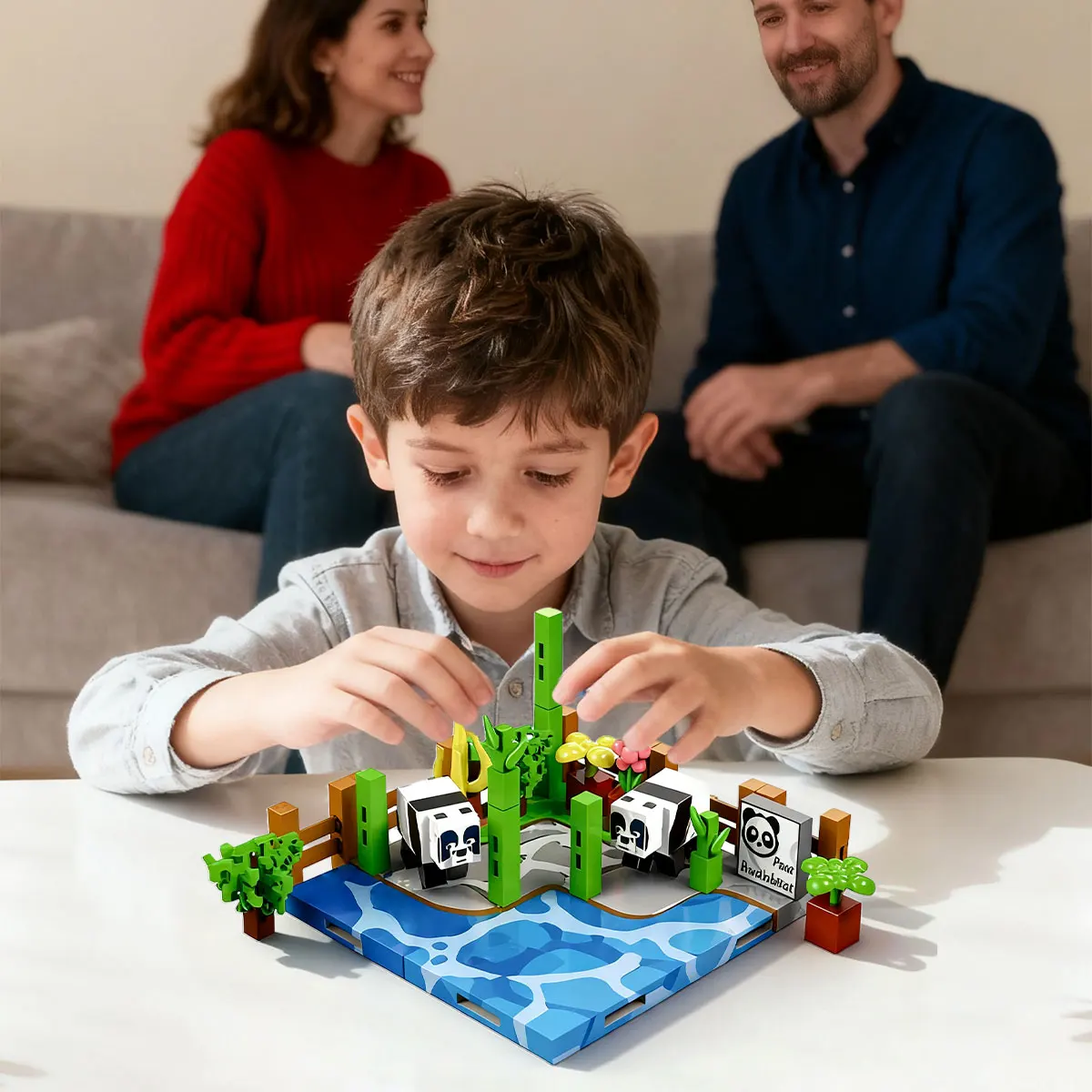 My 3D World Magnetic Building Blocks, Zoo Series Children's DIY Magnetic Building Block Toys Children's Holiday Gift thumbnail 4