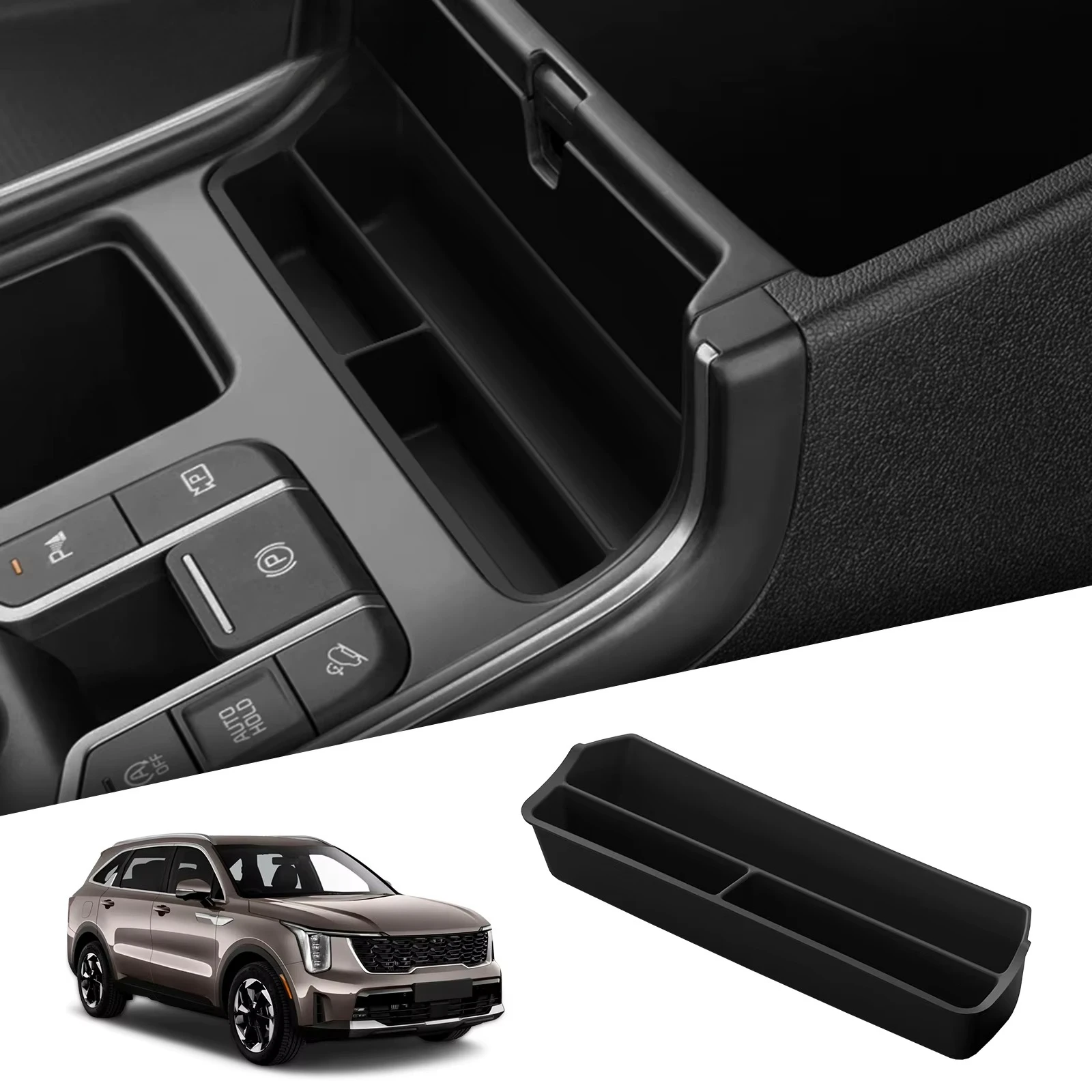 For Kia Sorento 2021-2025 Central Console Storage Box Car Interior Accessories Organizer Storage Case in Front of Armrest Box thumbnail 4
