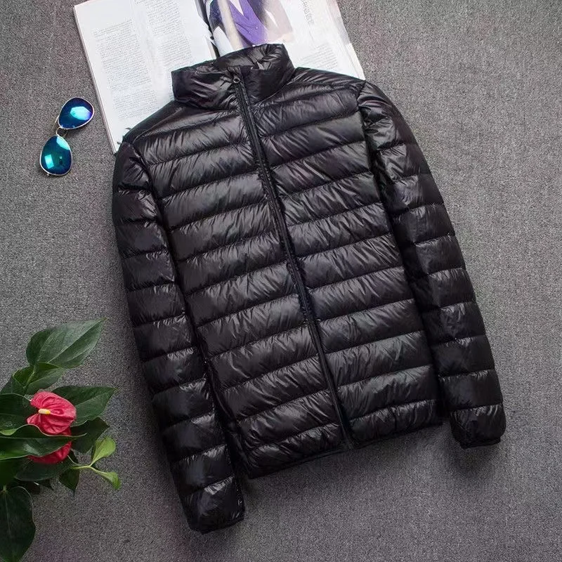 0-10℃ Men's Winter Jacket Ultra Light Duck Down Jackets Portable Hooded Puffer Feather Thin Parkas Windproof Outerwear Coat 5XL thumbnail 2