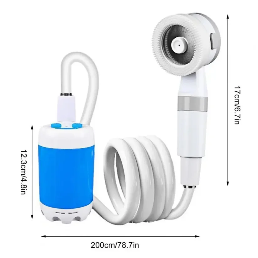 Wireless charging camping shower pump, portable outdoor cleaning equipment, suitable for hiking and dormitory use thumbnail 6