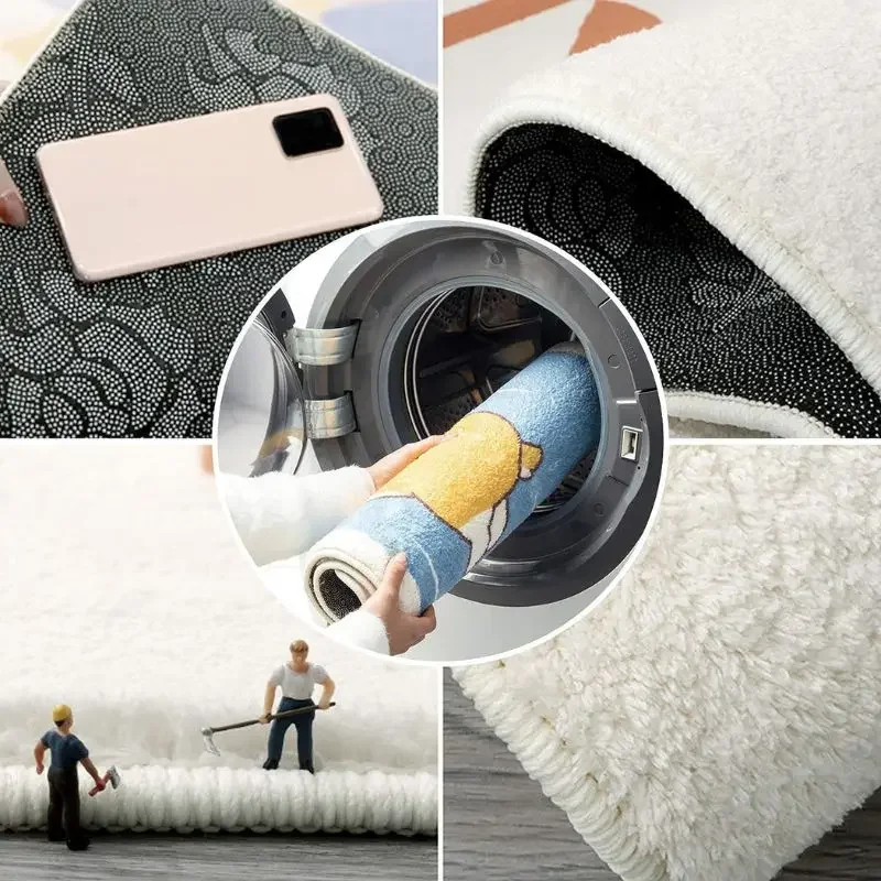 VIKAMA Creative Carpet Smoking And Cigar Mat Comfortable And Warm Living Room Carpet Bedroom Side Rug Home Decoration thumbnail 4