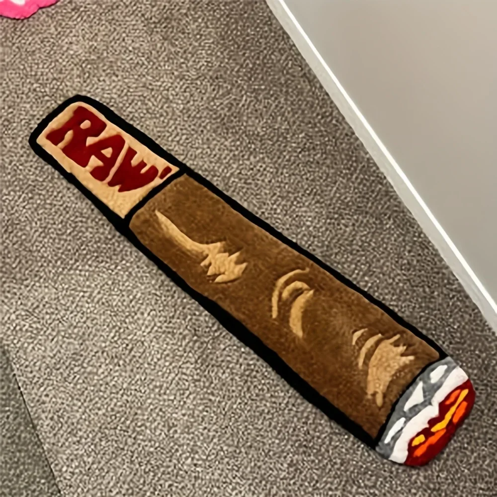 VIKAMA Creative Carpet Smoking And Cigar Mat Comfortable And Warm Living Room Carpet Bedroom Side Rug Home Decoration