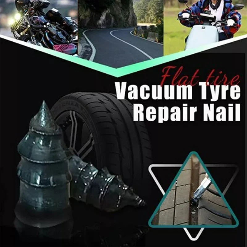 10/100PCs Car Motorcycle Vacuum Tire Repair Rubber Nail Set Kit Tubeless Tyre Screws Car Truck Motorcycle Repair Tools thumbnail 4