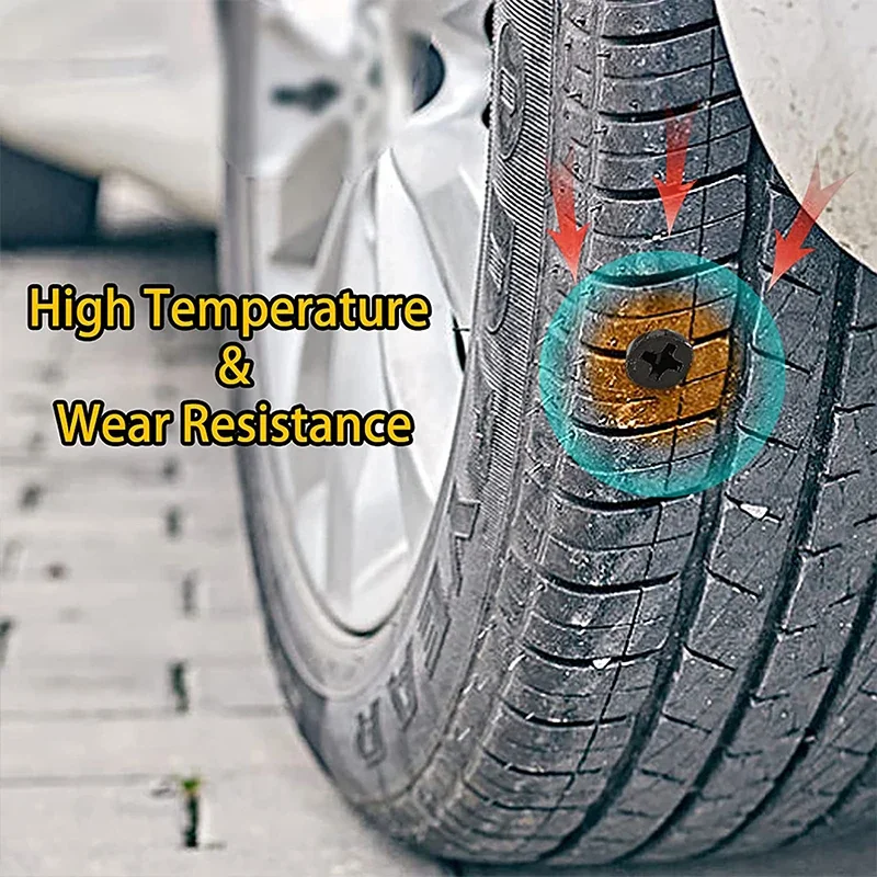 10/100PCs Car Motorcycle Vacuum Tire Repair Rubber Nail Set Kit Tubeless Tyre Screws Car Truck Motorcycle Repair Tools thumbnail 2