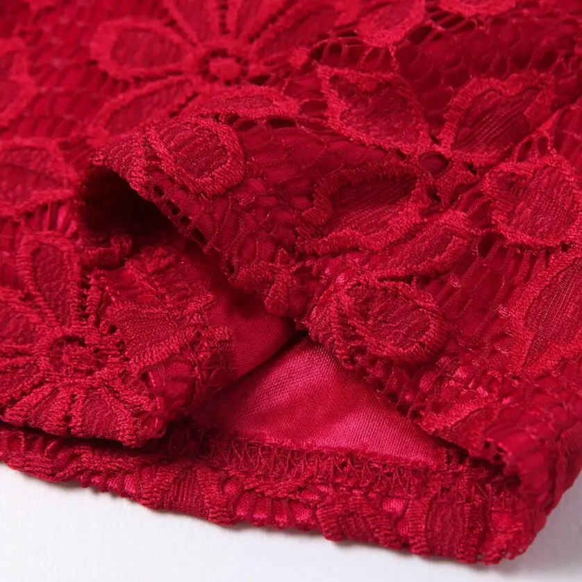 Summer Lace Women Blouse Shirt Casual Solid Hollow Clothing Top thumbnail 6