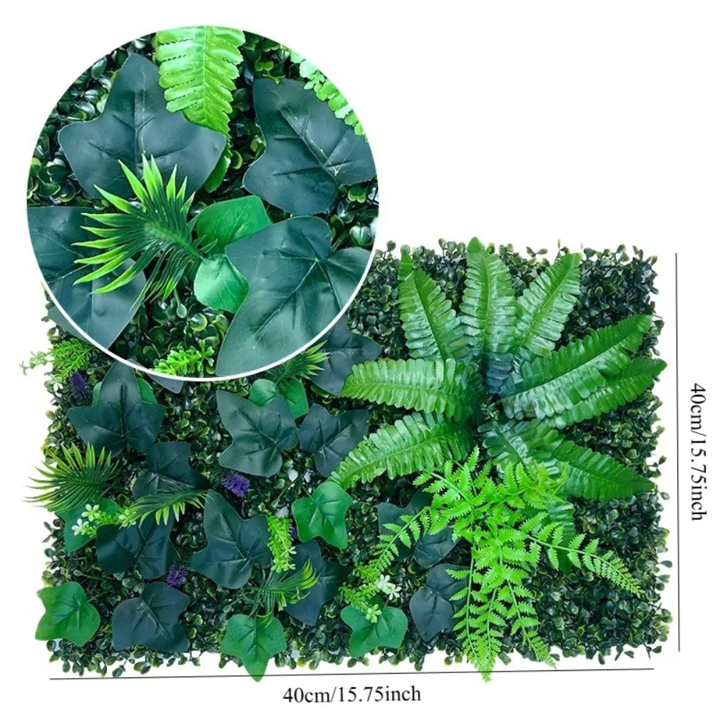Artificial Plants Wall Fake Green Grass Backdrop Wall Panel Boxwood Hedge Outdoor Home Garden Vertical Decoration Wedding Decor thumbnail 5