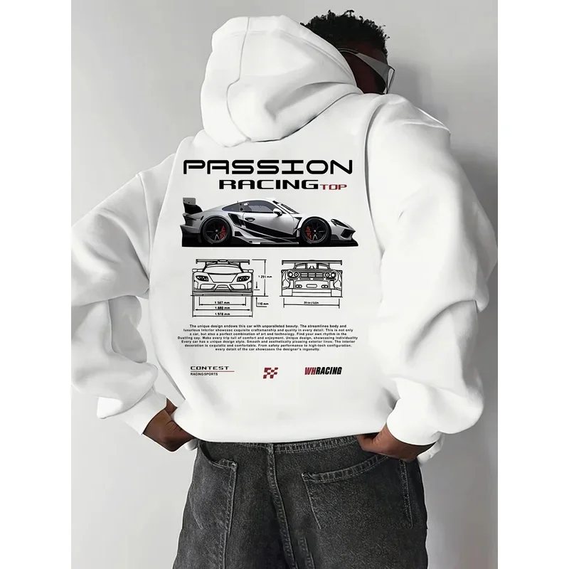 Men's casual hoodie alphabet print loose fit - Temu Bahrain streetwear 22ss men clothing hoodies hoodie men one piece haikyuu thumbnail 2